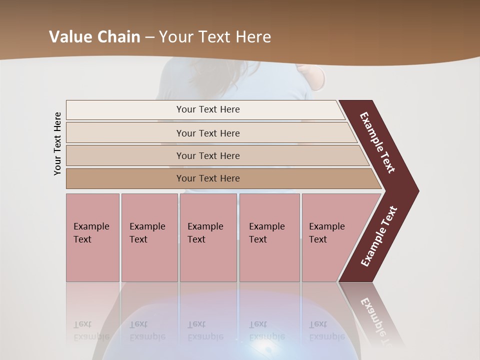 A Woman Sitting On Top Of A Blue Ball While Holding A Baby PowerPoint Template