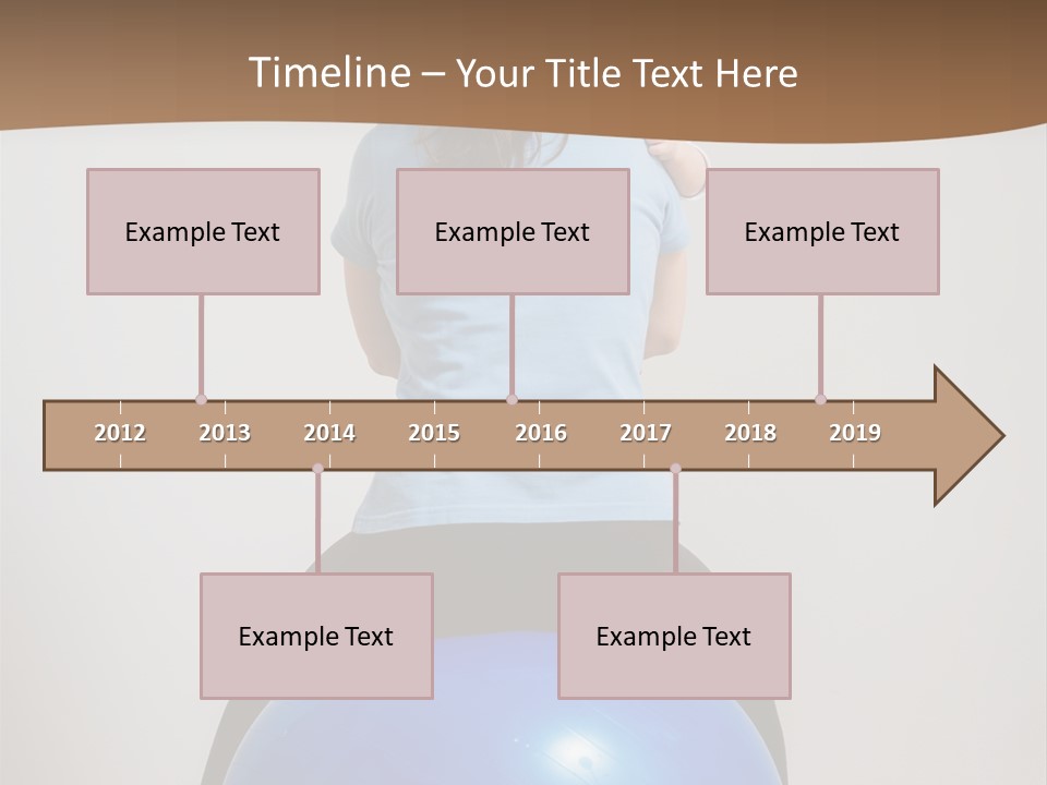 A Woman Sitting On Top Of A Blue Ball While Holding A Baby PowerPoint Template