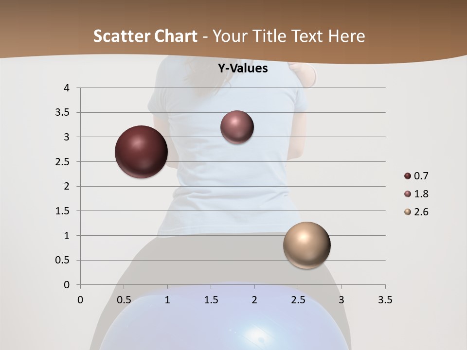 A Woman Sitting On Top Of A Blue Ball While Holding A Baby PowerPoint Template