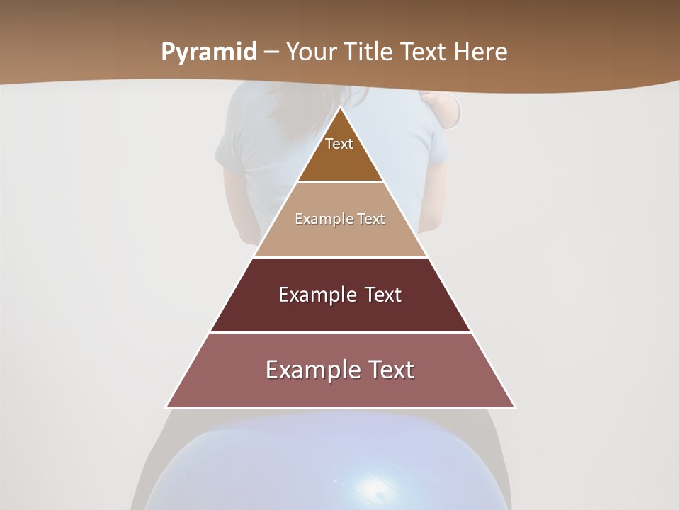 A Woman Sitting On Top Of A Blue Ball While Holding A Baby PowerPoint Template