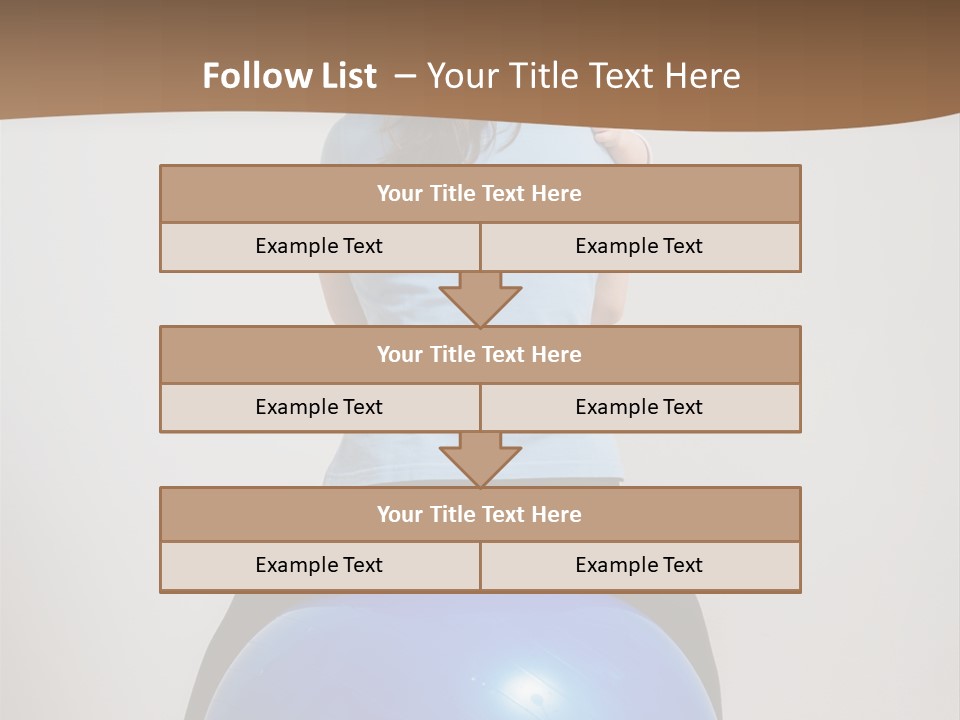 A Woman Sitting On Top Of A Blue Ball While Holding A Baby PowerPoint Template