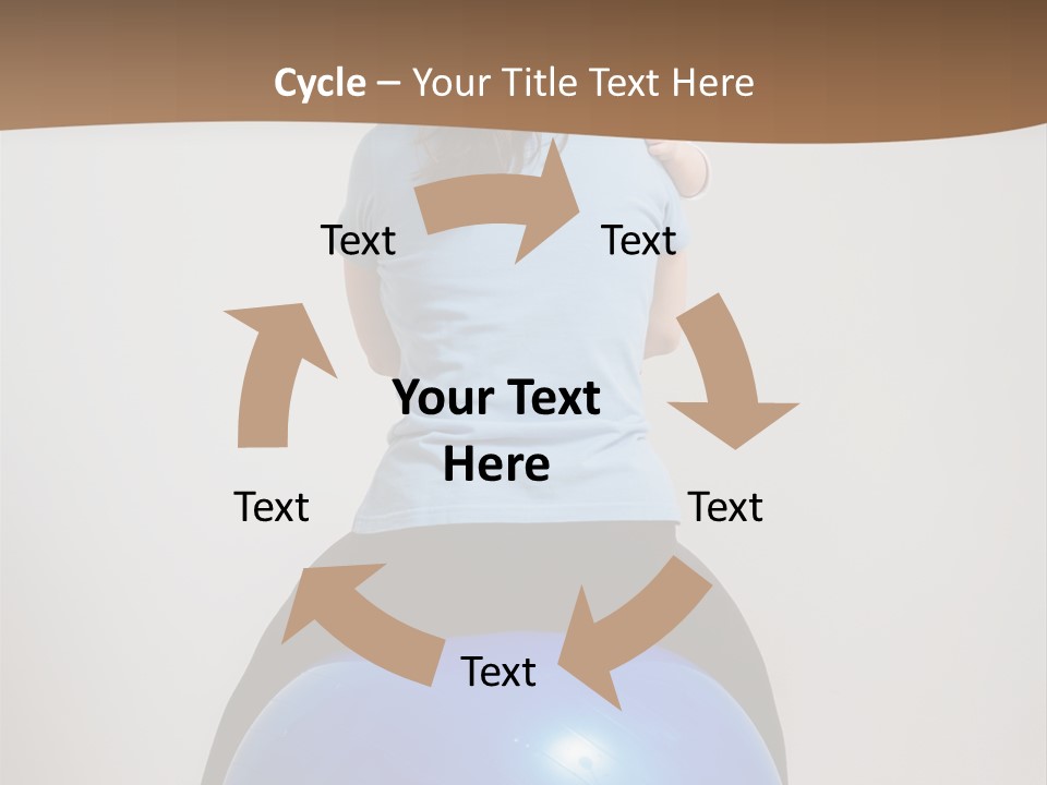 A Woman Sitting On Top Of A Blue Ball While Holding A Baby PowerPoint Template