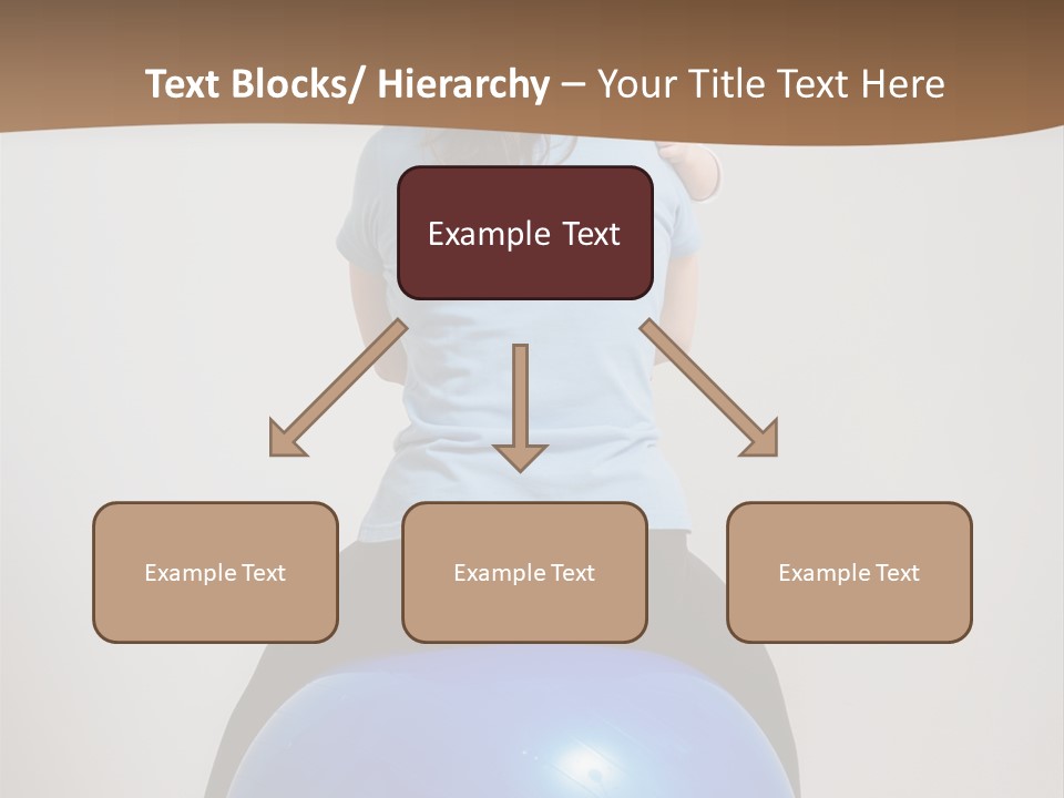 A Woman Sitting On Top Of A Blue Ball While Holding A Baby PowerPoint Template