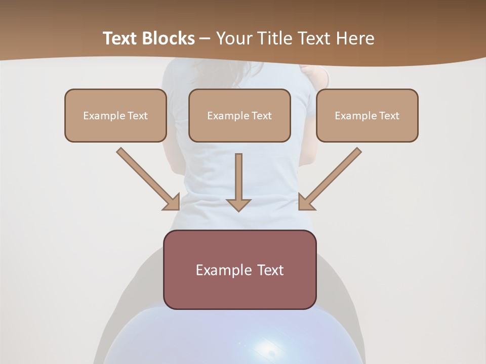 A Woman Sitting On Top Of A Blue Ball While Holding A Baby PowerPoint Template