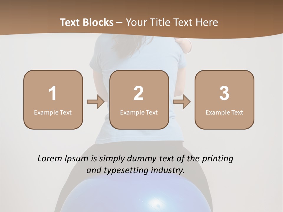 A Woman Sitting On Top Of A Blue Ball While Holding A Baby PowerPoint Template