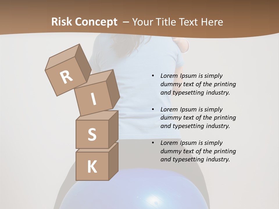 A Woman Sitting On Top Of A Blue Ball While Holding A Baby PowerPoint Template