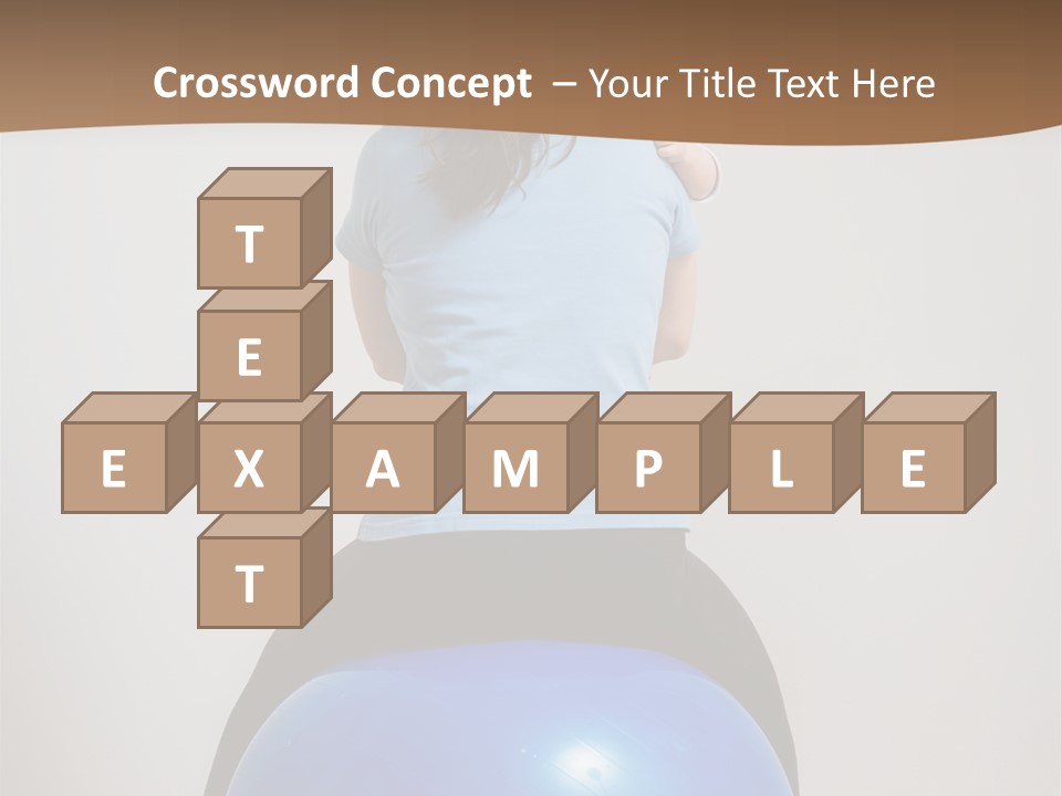 A Woman Sitting On Top Of A Blue Ball While Holding A Baby PowerPoint Template