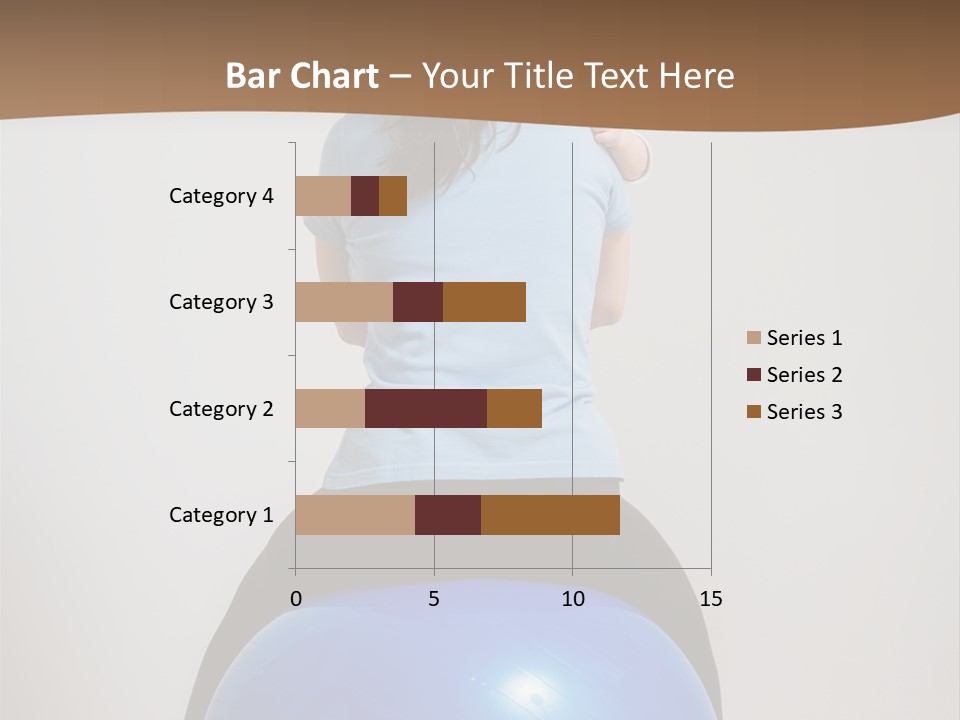 A Woman Sitting On Top Of A Blue Ball While Holding A Baby PowerPoint Template