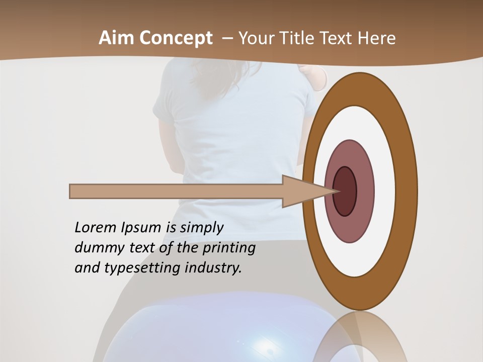 A Woman Sitting On Top Of A Blue Ball While Holding A Baby PowerPoint Template