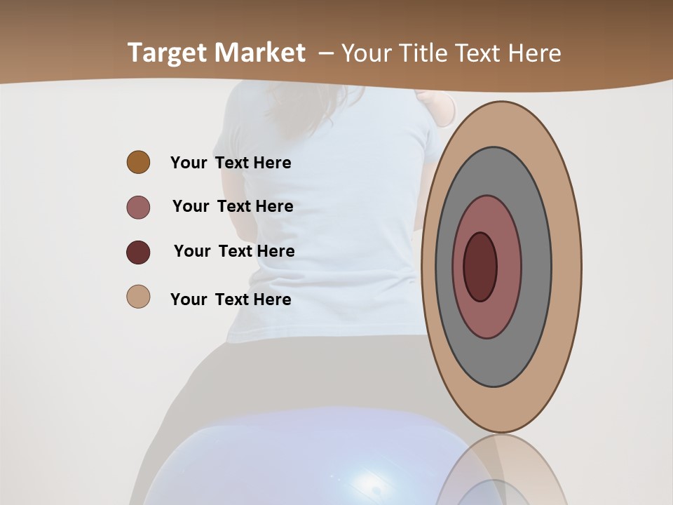 A Woman Sitting On Top Of A Blue Ball While Holding A Baby PowerPoint Template