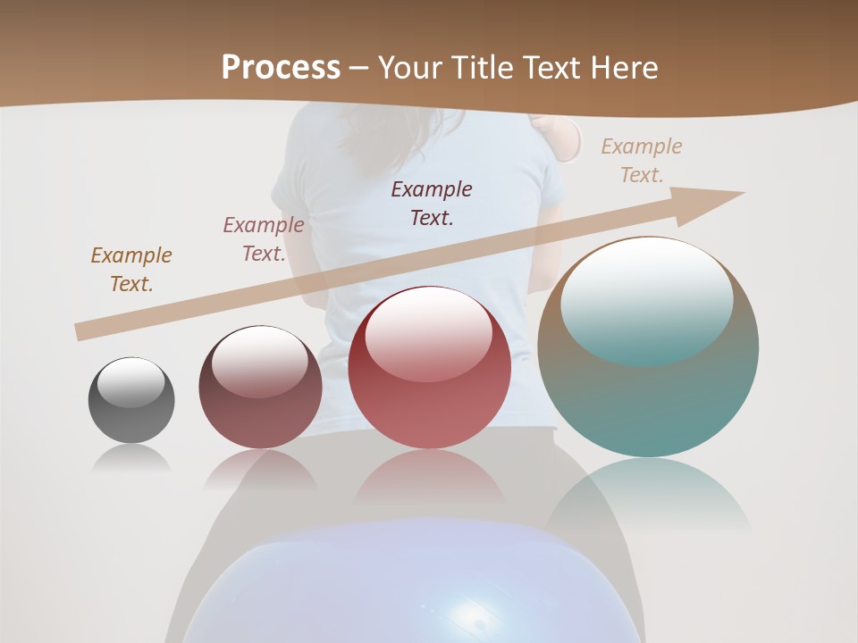 A Woman Sitting On Top Of A Blue Ball While Holding A Baby PowerPoint Template