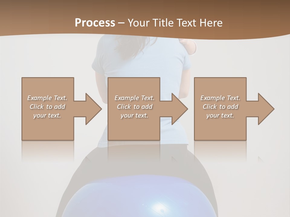 A Woman Sitting On Top Of A Blue Ball While Holding A Baby PowerPoint Template