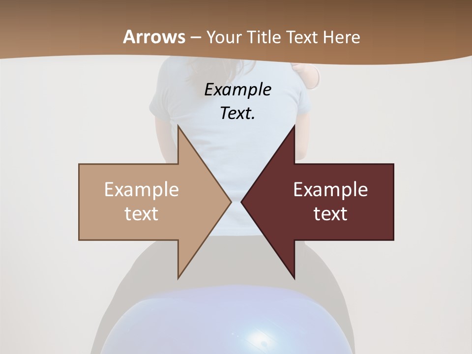 A Woman Sitting On Top Of A Blue Ball While Holding A Baby PowerPoint Template