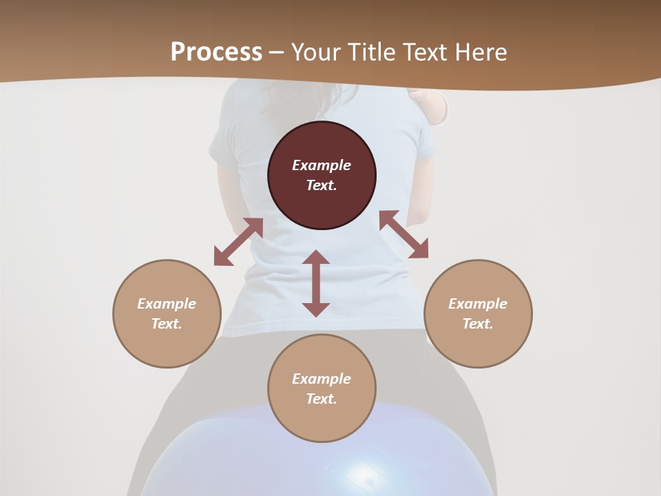A Woman Sitting On Top Of A Blue Ball While Holding A Baby PowerPoint Template