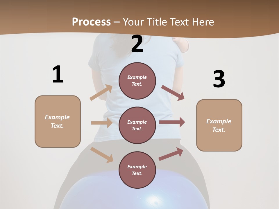 A Woman Sitting On Top Of A Blue Ball While Holding A Baby PowerPoint Template