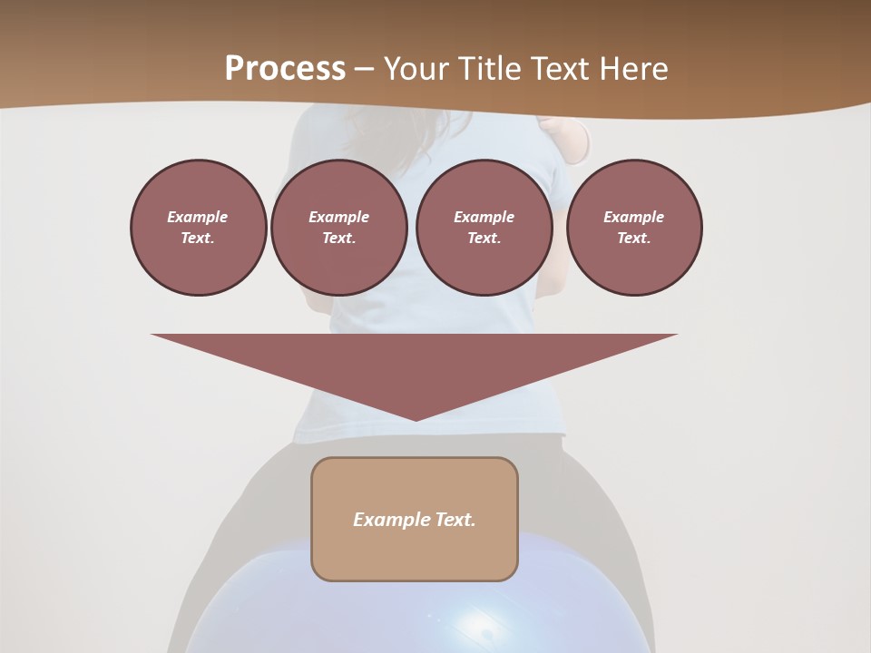 A Woman Sitting On Top Of A Blue Ball While Holding A Baby PowerPoint Template