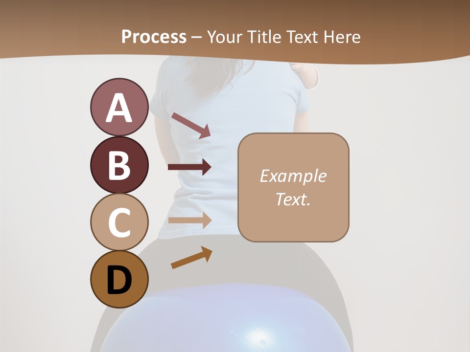 A Woman Sitting On Top Of A Blue Ball While Holding A Baby PowerPoint Template