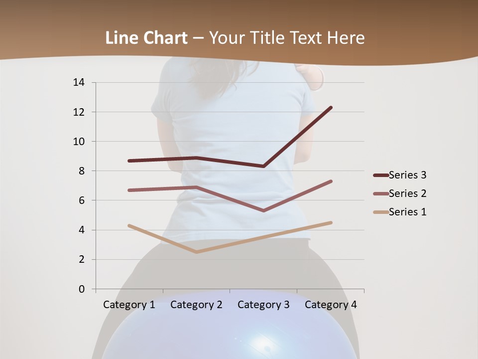 A Woman Sitting On Top Of A Blue Ball While Holding A Baby PowerPoint Template