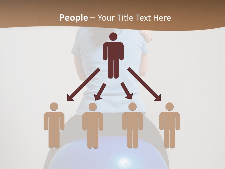 A Woman Sitting On Top Of A Blue Ball While Holding A Baby PowerPoint Template