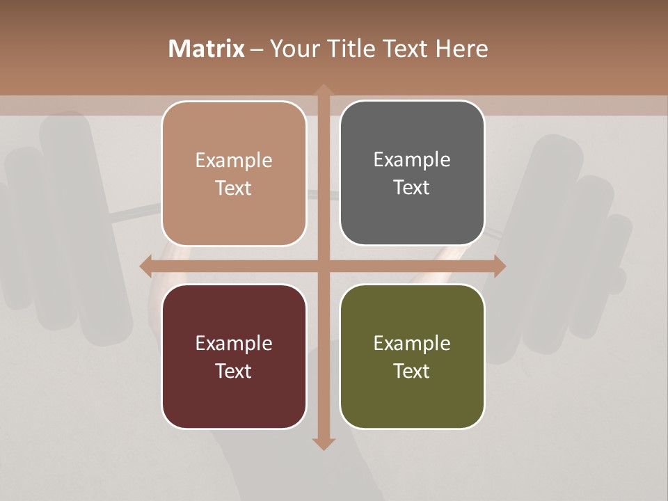 A Man Is Holding A Barbell Over His Head PowerPoint Template