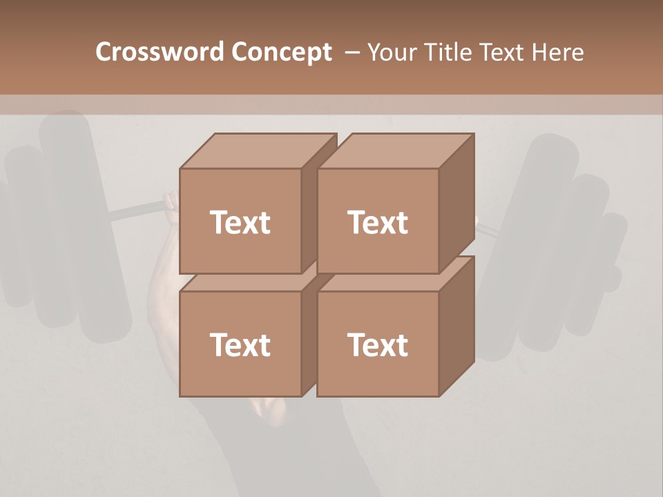 A Man Is Holding A Barbell Over His Head PowerPoint Template