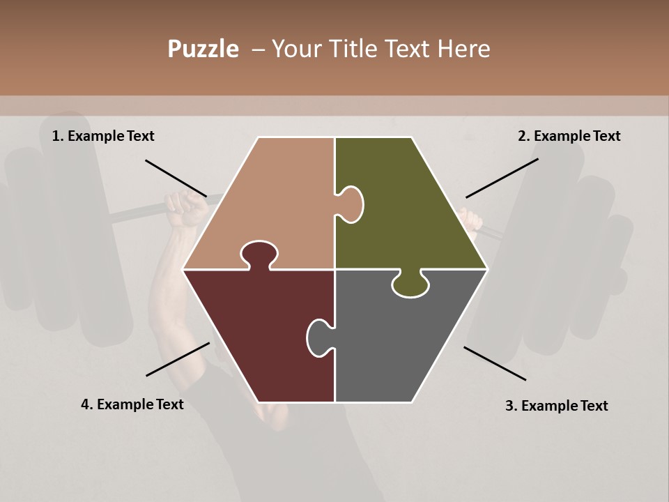 A Man Is Holding A Barbell Over His Head PowerPoint Template