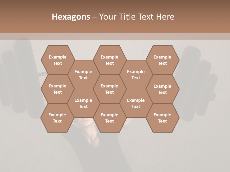 A Man Is Holding A Barbell Over His Head PowerPoint Template