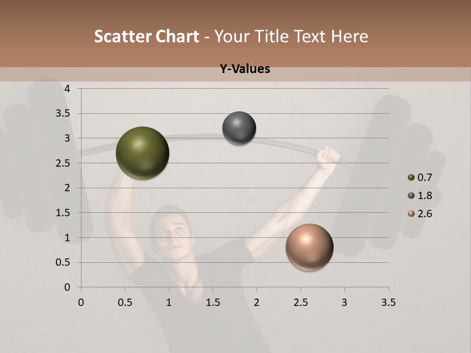 A Man Is Holding A Barbell Over His Head PowerPoint Template
