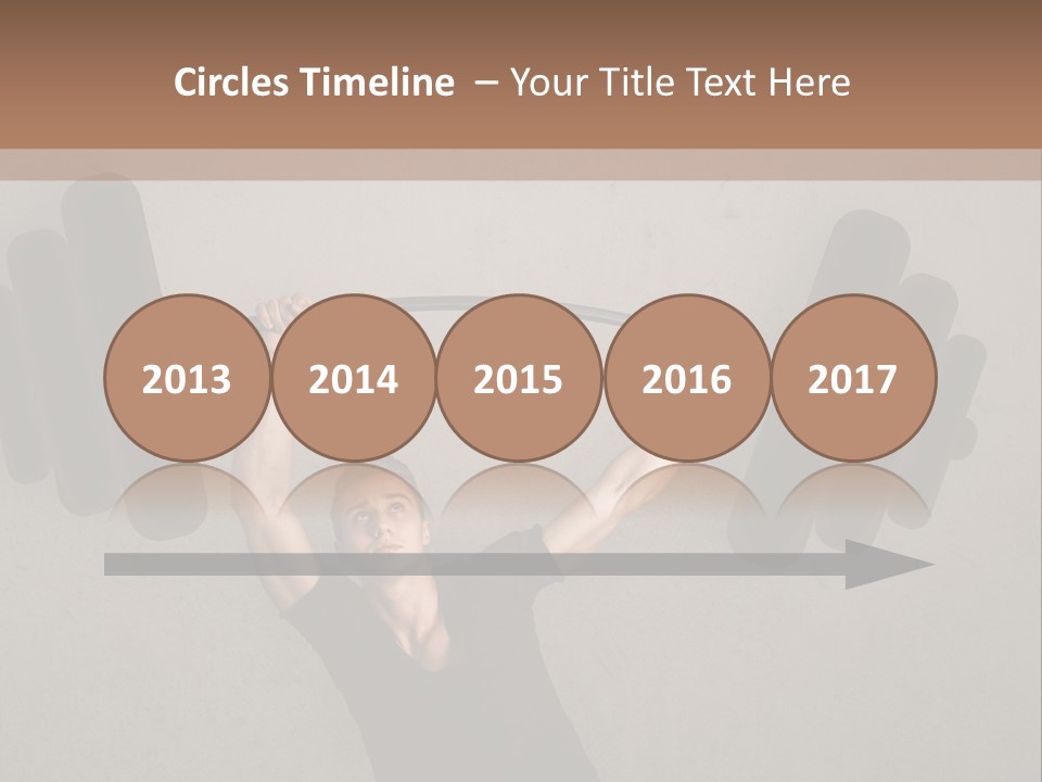 A Man Is Holding A Barbell Over His Head PowerPoint Template