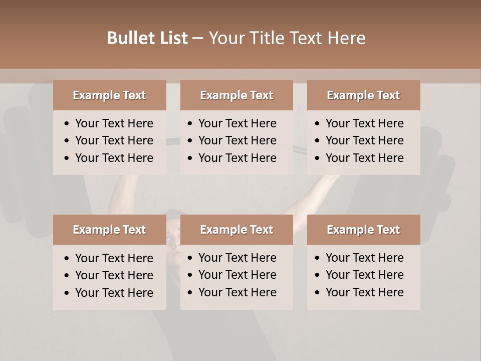 A Man Is Holding A Barbell Over His Head PowerPoint Template