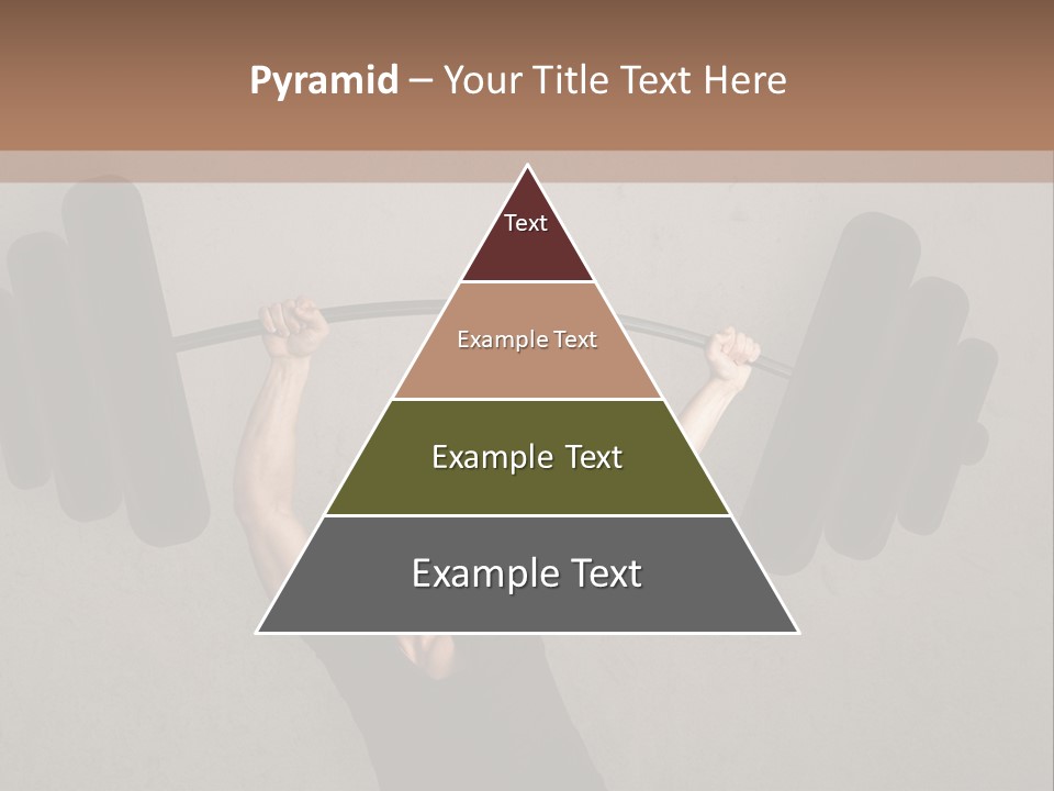 A Man Is Holding A Barbell Over His Head PowerPoint Template