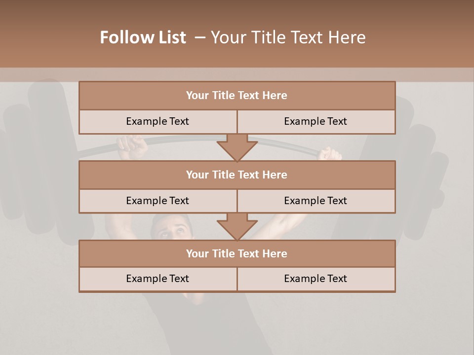 A Man Is Holding A Barbell Over His Head PowerPoint Template