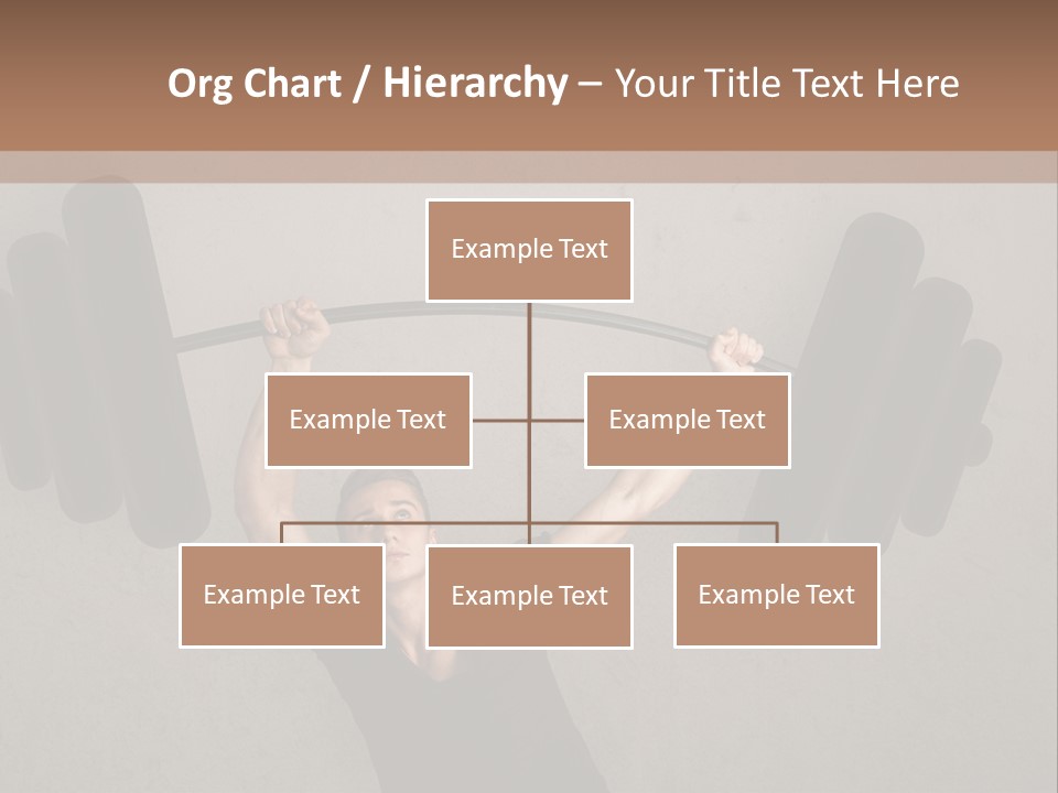 A Man Is Holding A Barbell Over His Head PowerPoint Template