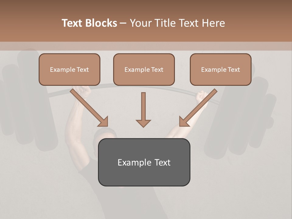 A Man Is Holding A Barbell Over His Head PowerPoint Template