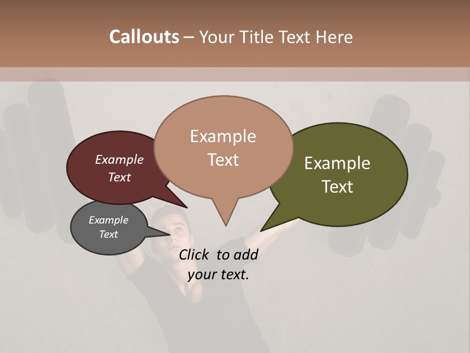 A Man Is Holding A Barbell Over His Head PowerPoint Template