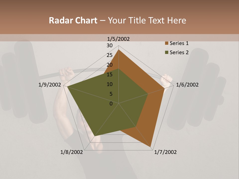 A Man Is Holding A Barbell Over His Head PowerPoint Template