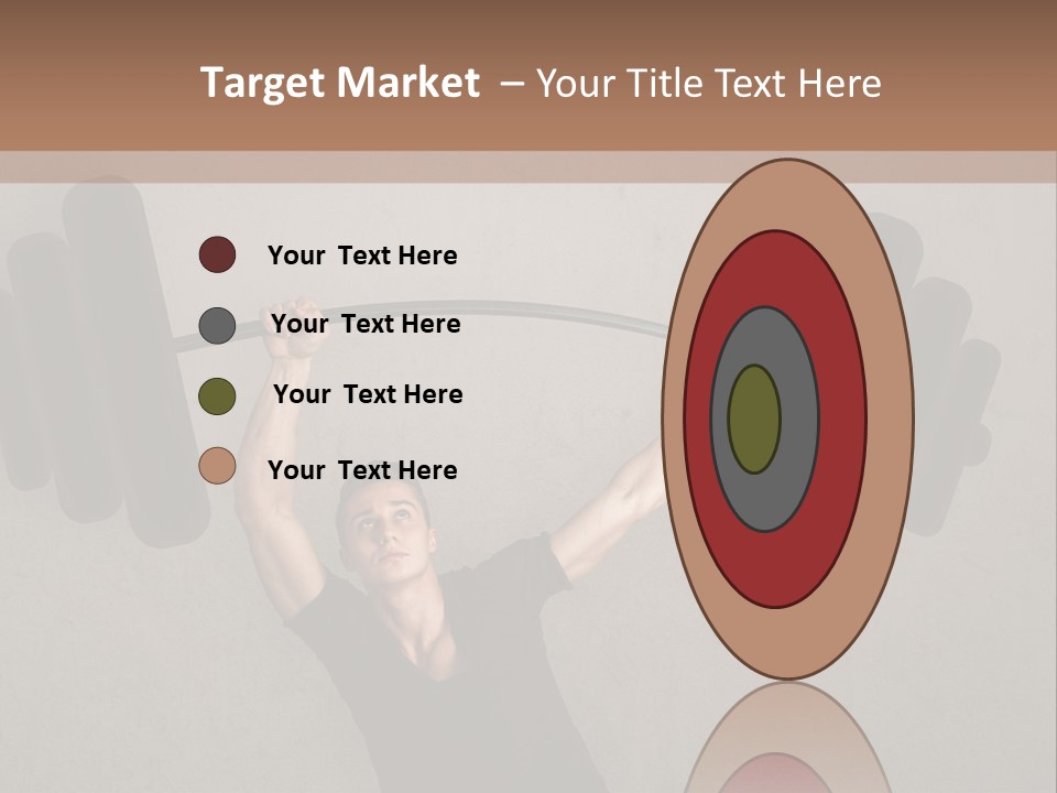 A Man Is Holding A Barbell Over His Head PowerPoint Template