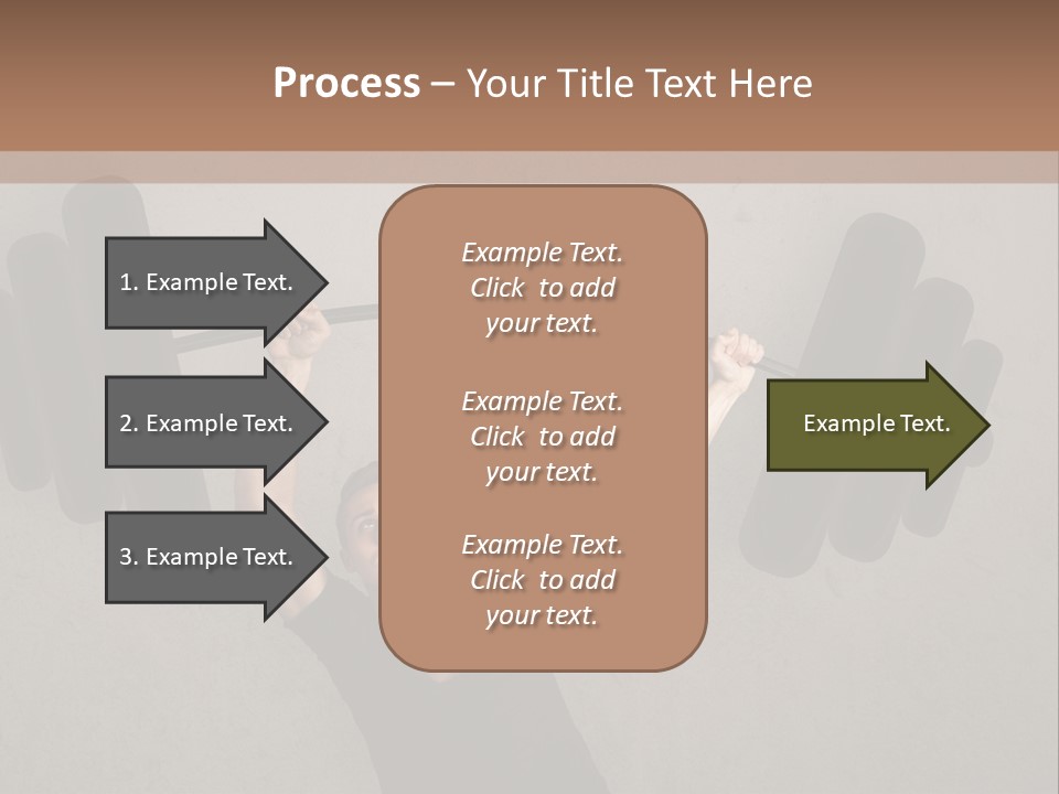A Man Is Holding A Barbell Over His Head PowerPoint Template