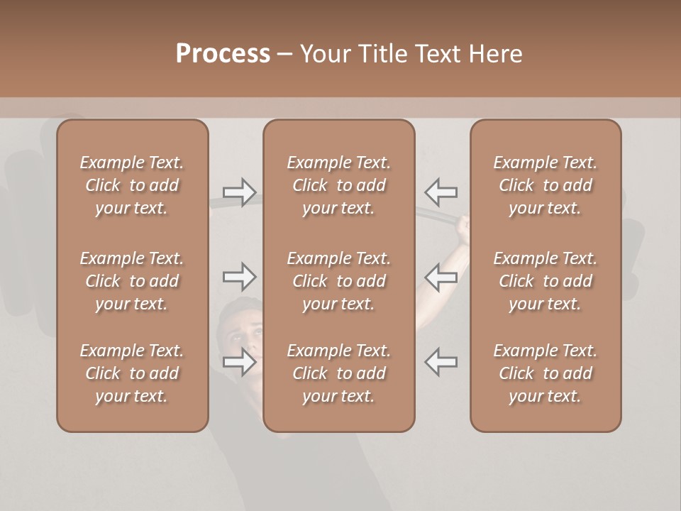 A Man Is Holding A Barbell Over His Head PowerPoint Template