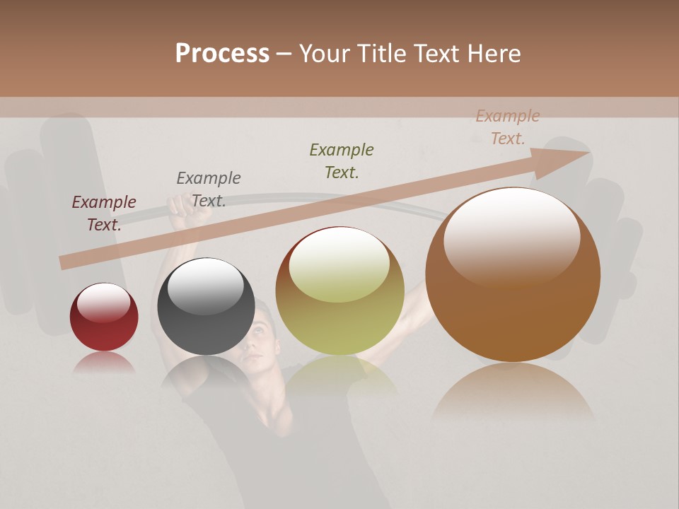 A Man Is Holding A Barbell Over His Head PowerPoint Template