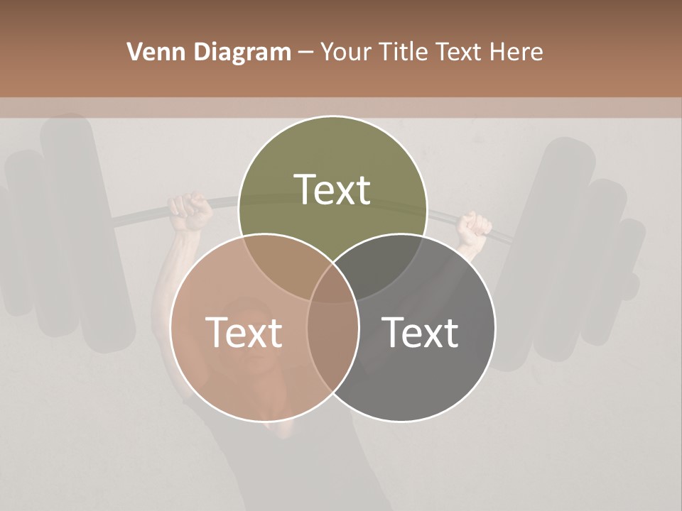 A Man Is Holding A Barbell Over His Head PowerPoint Template