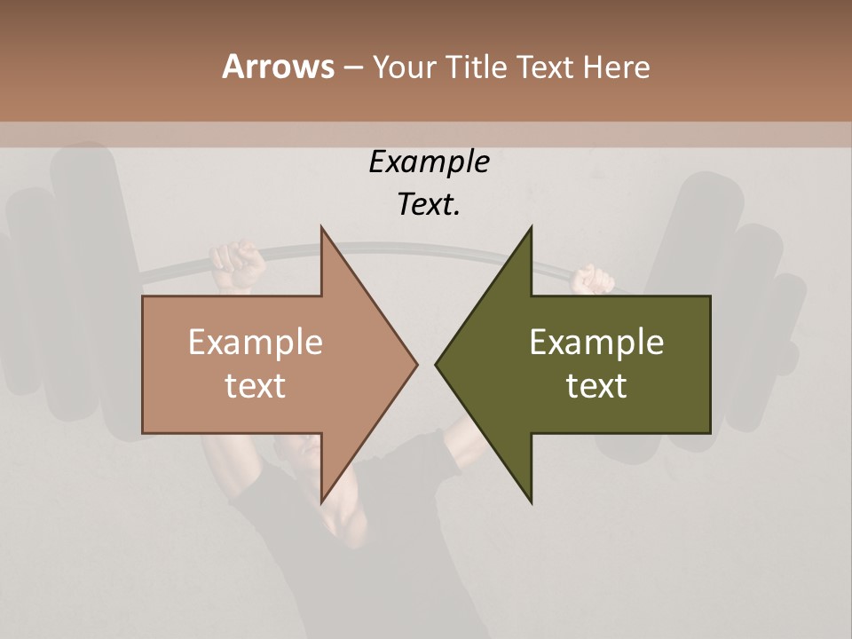 A Man Is Holding A Barbell Over His Head PowerPoint Template