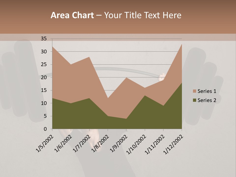 A Man Is Holding A Barbell Over His Head PowerPoint Template