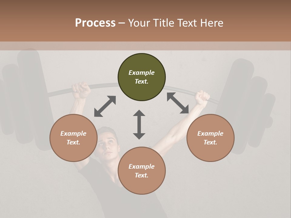 A Man Is Holding A Barbell Over His Head PowerPoint Template