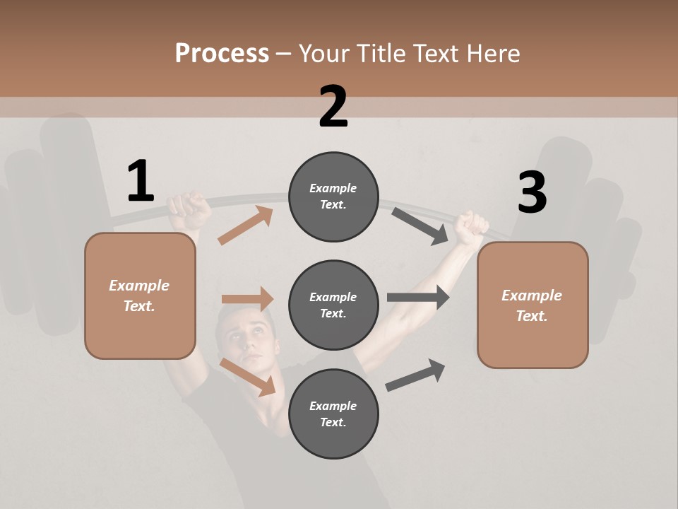 A Man Is Holding A Barbell Over His Head PowerPoint Template