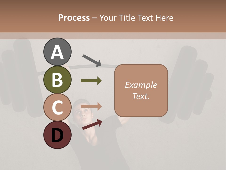 A Man Is Holding A Barbell Over His Head PowerPoint Template