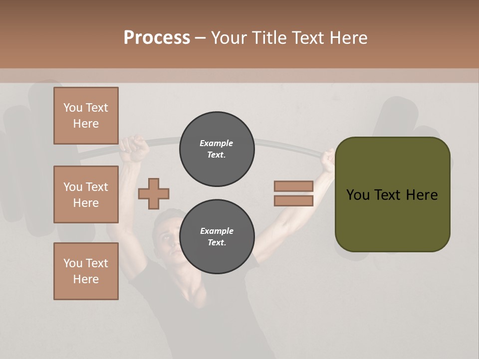 A Man Is Holding A Barbell Over His Head PowerPoint Template