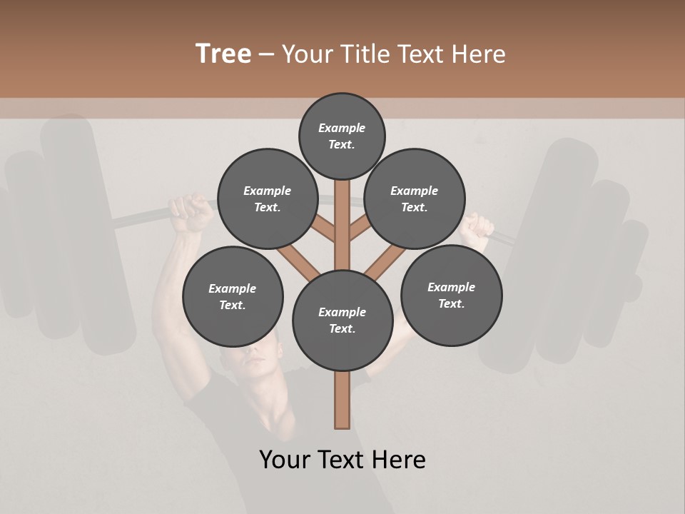 A Man Is Holding A Barbell Over His Head PowerPoint Template