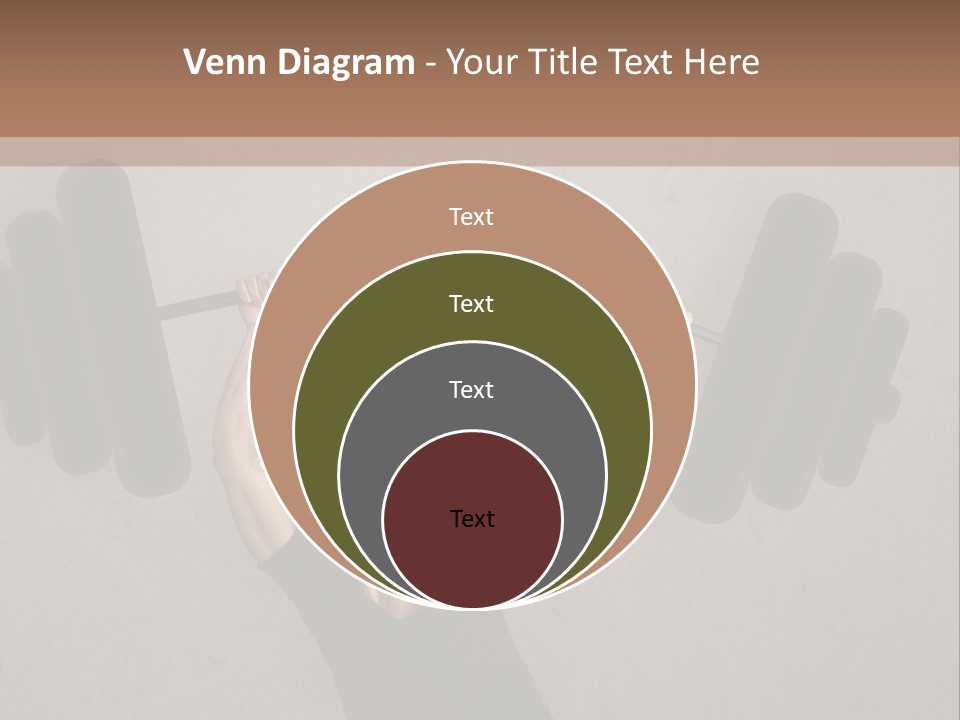A Man Is Holding A Barbell Over His Head PowerPoint Template