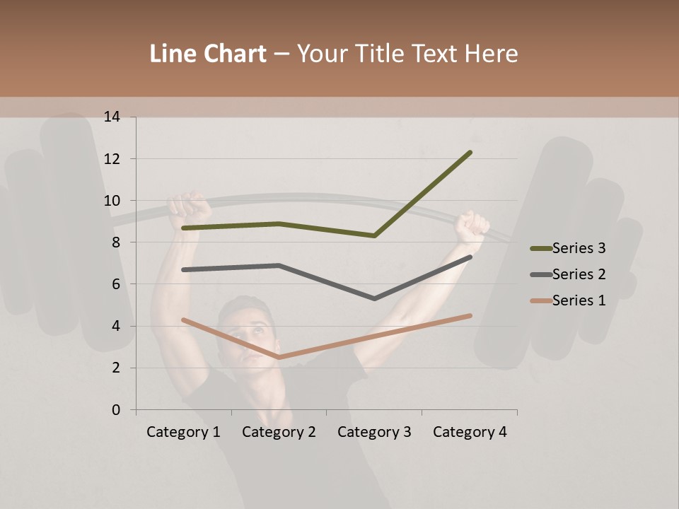 A Man Is Holding A Barbell Over His Head PowerPoint Template